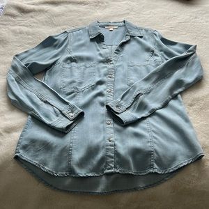 Super soft denim button up